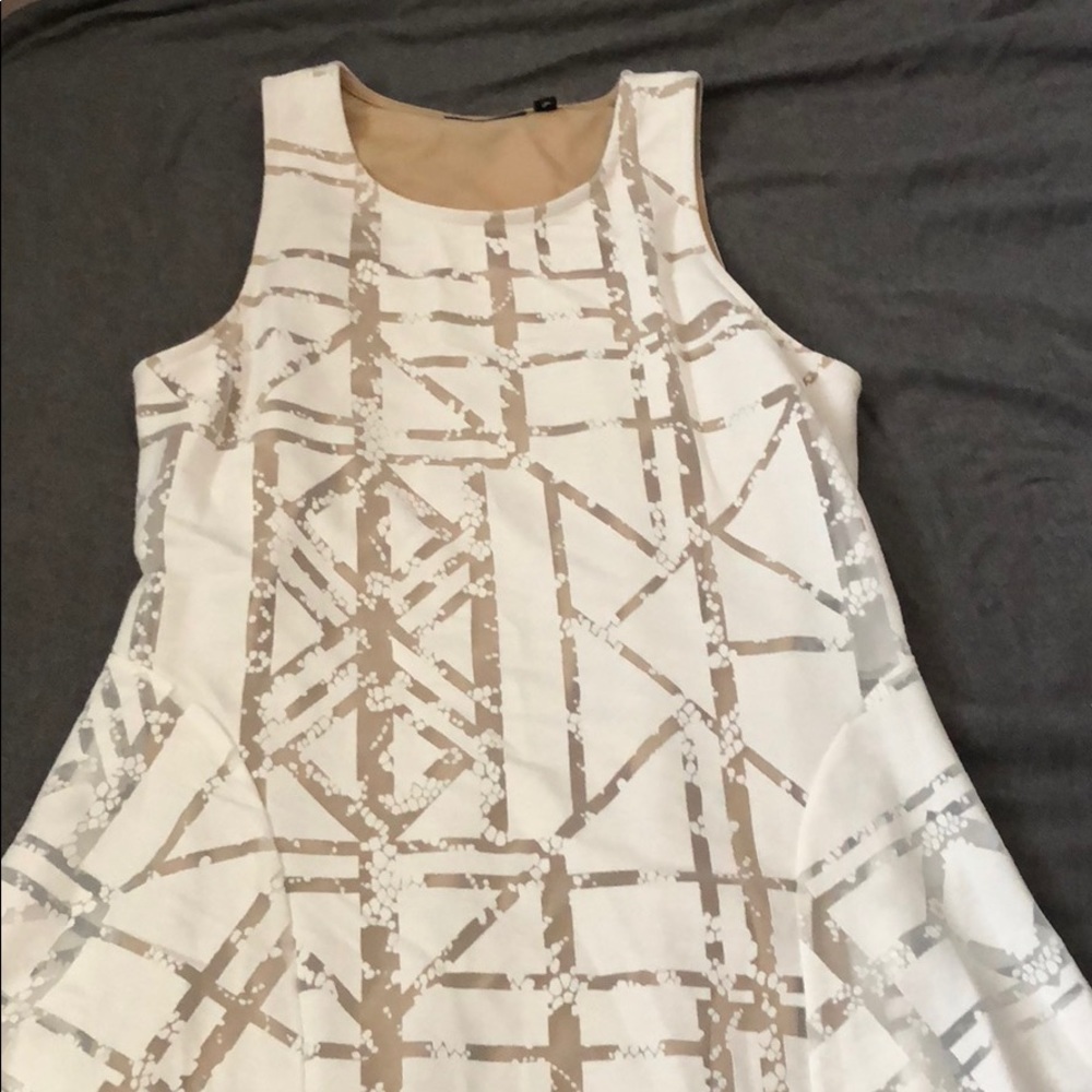 White and nude dress